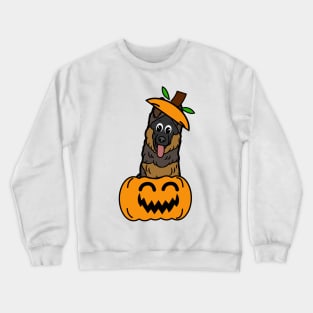 Cute Guard Dog is in a pumpkin Crewneck Sweatshirt